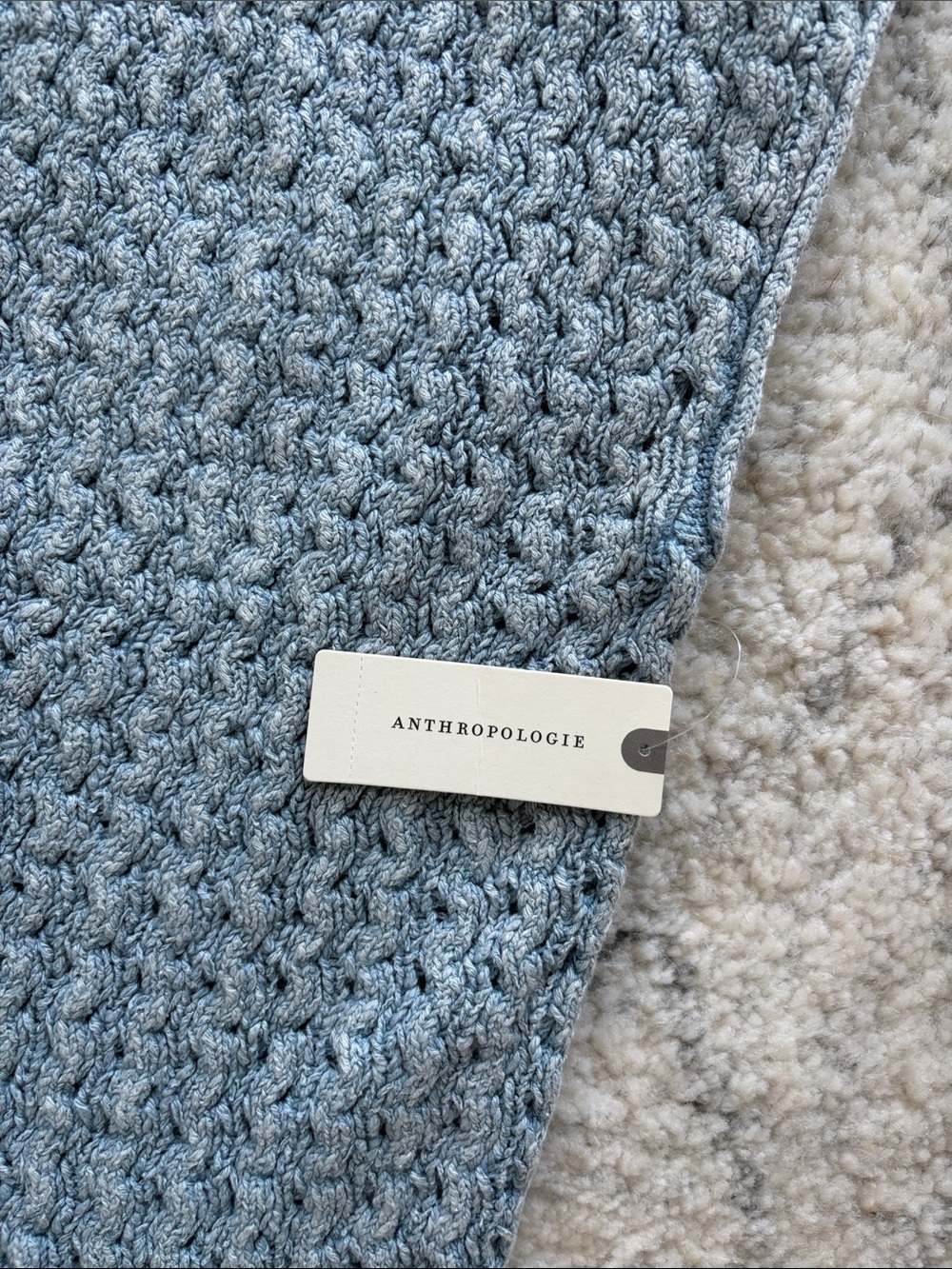 Anthropologie | Pilcro Oversized Distressed Sweater Vest Blue NWT XS - Picture 5 of 10